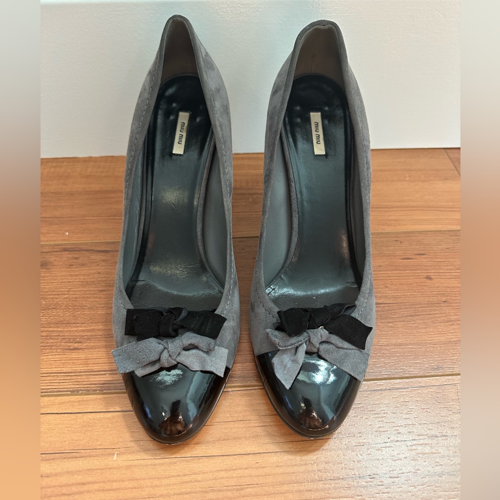 Miu Miu Great Suede And Black Leather Pumps - Size 8.5